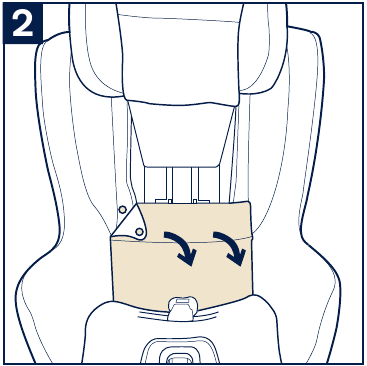 Nuna - Rava - Retirada de la funda del asiento - Paso 2 - Desenganche la funda del asiento Retirada de la funda del asiento - Paso 2 - Desenganche la funda del asiento