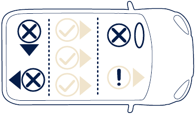 Nuna - Rava - Compatibilidad con el vehículo: posiciones de asiento permitidas Compatibilidad con el vehículo: posiciones de asiento permitidas