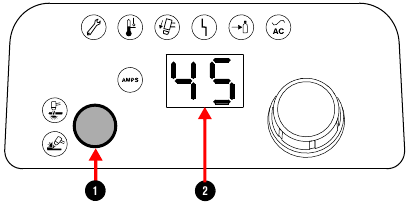 Hypertherm - Powermax45 SYNC - Entrar en la prueba de gas - Paso 1 Entrar en la prueba de gas - Paso 1