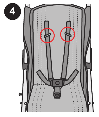 Chicco - Liteway - Cómo usar el arnés de seguridad - Paso 1 Cómo usar el arnés de seguridad - Paso 1
