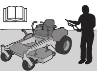 Lea el manual antes de usar la cortadora de césped.