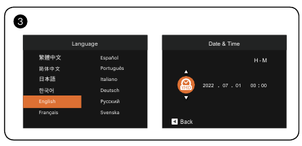 Kodak - PIXPRO AZ255 - Ajuste del idioma/fecha/hora Ajuste del idioma/fecha/hora