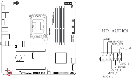 ASROCK - PHANTOM GAMING B760M PG LIGHTNING/D4 - Descripción general de los conectores y cabezales integrados - Parte 6 Descripción general de los conectores y cabezales integrados - Parte 6