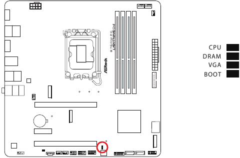 ASROCK - PHANTOM GAMING B760M PG LIGHTNING/D4 - Comprobador de estado de POST Comprobador de estado de POST