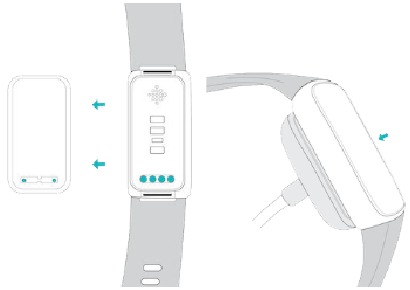 Fitbit - luxe - Empezar - Cargar tu unidad Empezar: cargar tu unidad