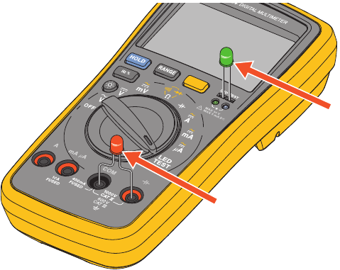 Fluke - 15B+ - Prueba de rendimiento para el modelo 18B+ - Prueba de LED Prueba de rendimiento para el modelo 18B+ - Prueba de LED