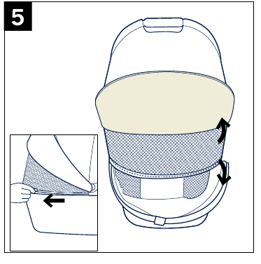 Nuna - MIXX bassinet - Dream Drape - Paso 3 Dream Drape - Paso 3