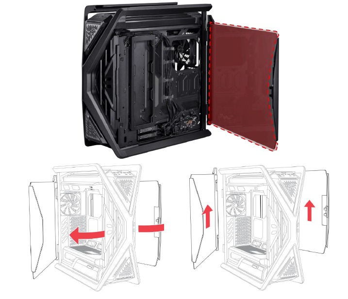 Asus - GR701 - Puerta lateral derecha Puerta lateral derecha