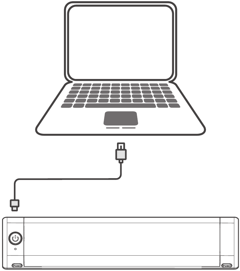 Phomemo - M08F - Conexión para la impresión desde el ordenador con cable de datos Conexión para la impresión desde el ordenador con cable de datos