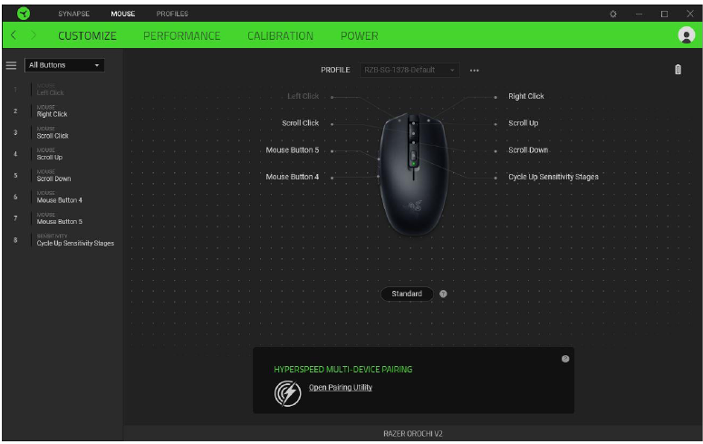 RAZER - OROCHI V2 - PESTAÑA RATÓN - Barra lateral - Paso 1 PESTAÑA RATÓN - Barra lateral - Paso 1