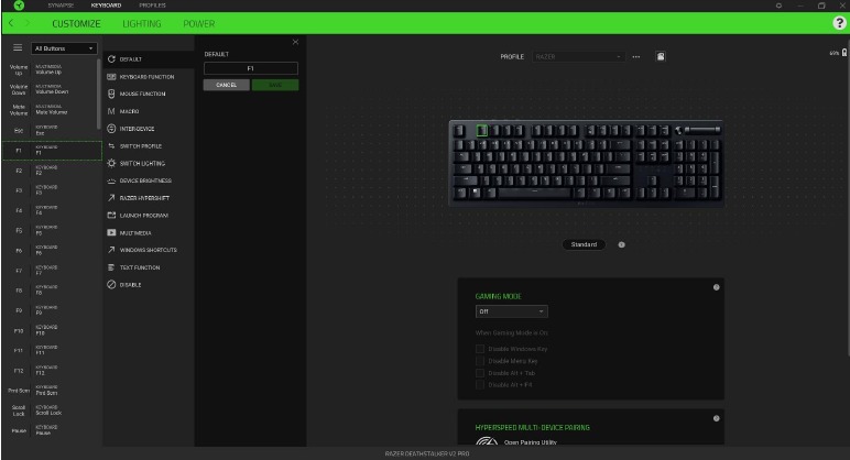 RAZER - DEATHSTALKER V2 PRO - TECLADO - Barra lateral - Paso 2 TECLADO - Barra lateral - Paso 2