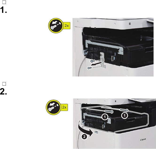Canon - P1 - Extracción de esta máquina de una máquina host - Paso 1 Extracción de esta máquina de una máquina host - Paso 1