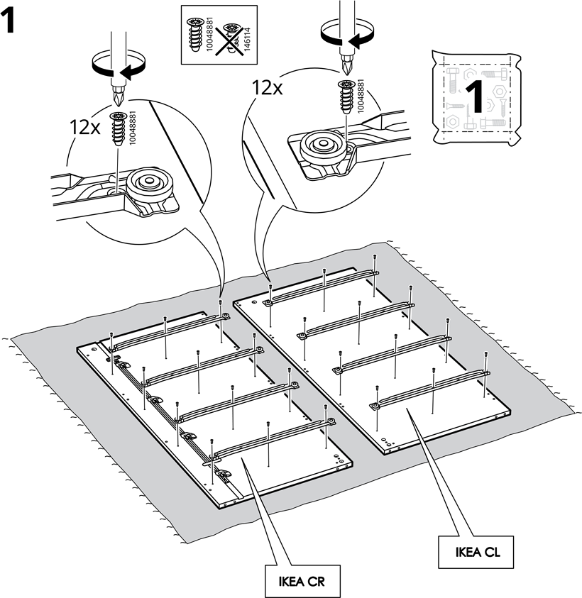 IKEA - MALM - MONTAJE - Paso 1 MONTAJE - Paso 1