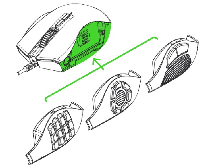 Razer - Naga Trinity - CAMBIO DE LA PLACA LATERAL CAMBIO DE LA PLACA LATERAL