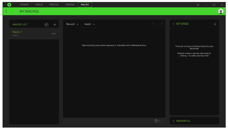 Razer - MAMBA ELITE - MIS MACROS - Paso 1 MIS MACROS - Paso 1