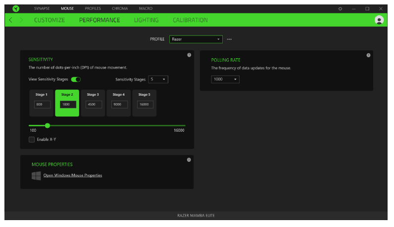 Razer - MAMBA ELITE - PERFORMANCE RENDIMIENTO