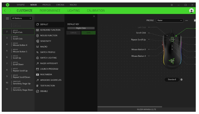 Razer - MAMBA ELITE - Sidebar - Step 2 Barra lateral: paso 2