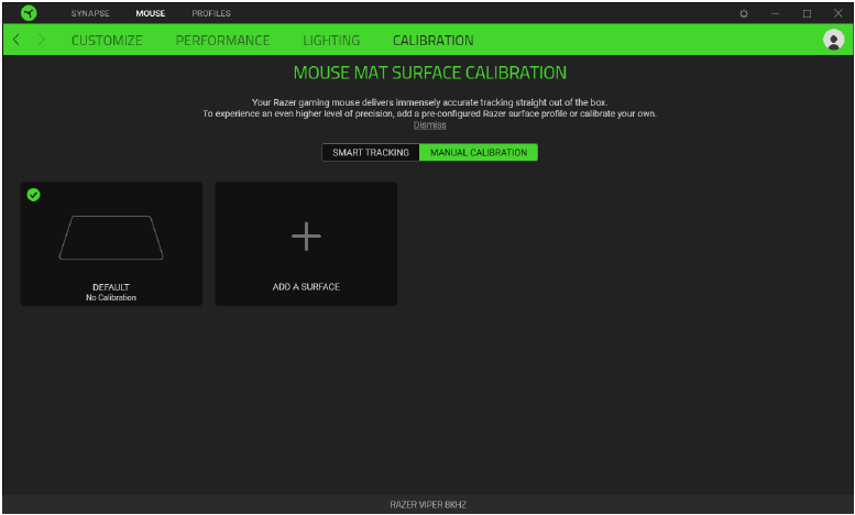 RAZER - VIPER 8K HZ - Calibración - Calibración manual Calibración - Calibración manual