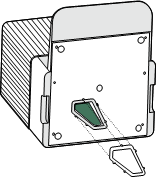 Panel de acceso al tubo de residuos