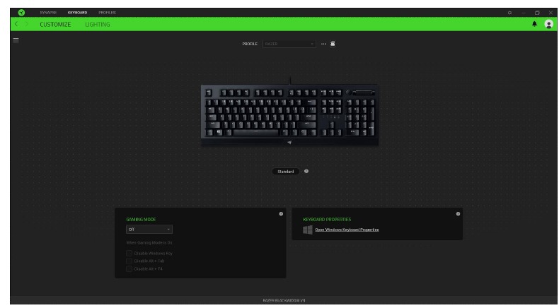 RAZER - BLACKWIDOW V3 - Personalizar Personalizar