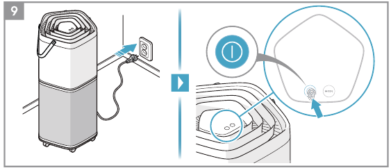 Electrolux - PURE A9 - PARA ENCENDER EL APARATO PARA ENCENDER EL APARATO