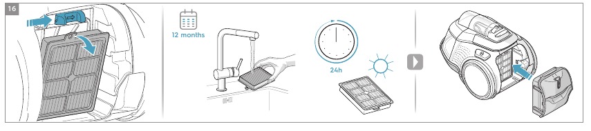 Electrolux - Pure C9 - SUSTITUCIÓN DE LOS FILTROS - Paso 2 SUSTITUCIÓN DE LOS FILTROS - Paso 2