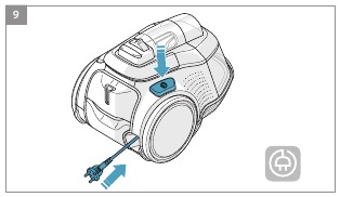 Electrolux - Pure C9 - ENCENDER/APAGAR EL ASPIRADOR Y AJUSTAR LA POTENCIA DE ASPIRACIÓN - Paso 2 ENCENDER/APAGAR EL ASPIRADOR Y AJUSTAR LA POTENCIA DE ASPIRACIÓN - Paso 2