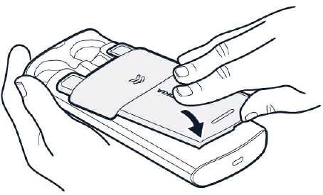 Nokia - XpressAudio 5710 - Cerrar la cubierta trasera Cerrar la cubierta trasera