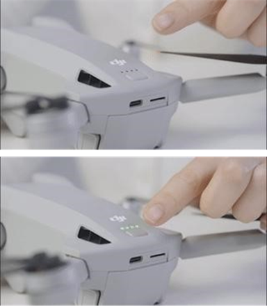 dji - Mini 3 - Encendido y apagado del dispositivo - Paso 1 Encendido y apagado del dispositivo - Paso 1