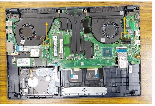 Asus - Serie X571 - Retirada del módulo del ventilador - Paso 1 Retirada del módulo del ventilador - Paso 1
