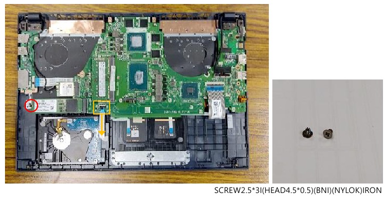 Asus - Serie X571 - Retirada del módulo HDD y SSD - Paso 1 Retirada del módulo HDD y SSD - Paso 1