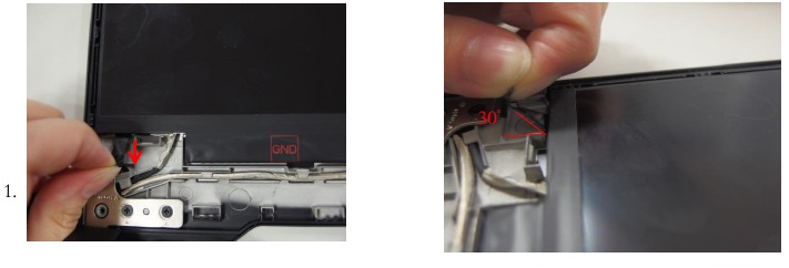 Asus - X571 Series - LCD Module removal - Paso 2 Extracción del módulo LCD - Paso 2