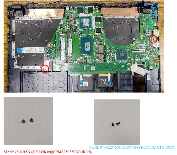 Asus - X571 Series - Motherboard removal - Paso 2 Extracción de la placa base - Paso 2
