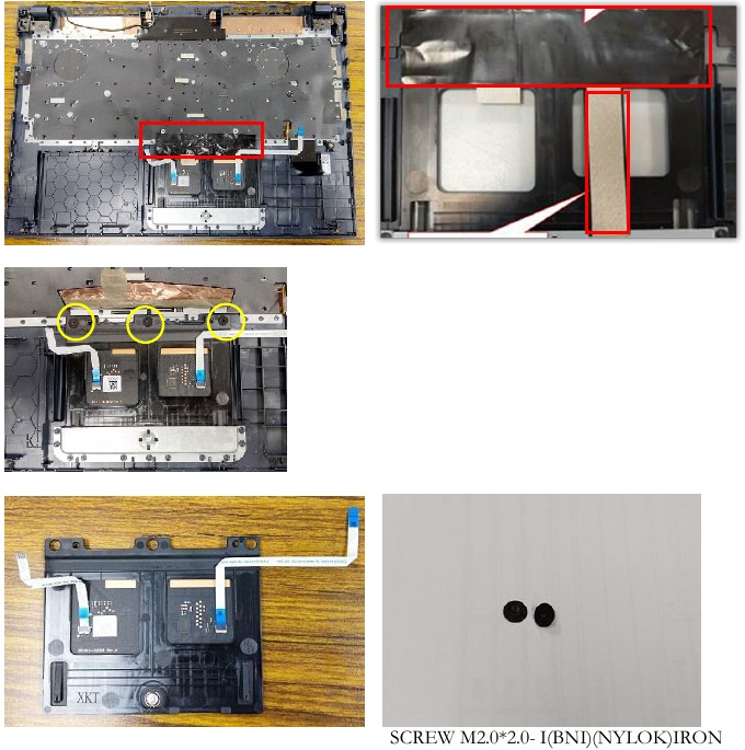 Asus - X571 Series - Touchpad Module removal Extracción del módulo del panel táctil