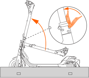 Segway - KickScooter - Montaje - Paso 1 - Despliegue el mástil Montaje - Paso 1 - Despliegue el mástil