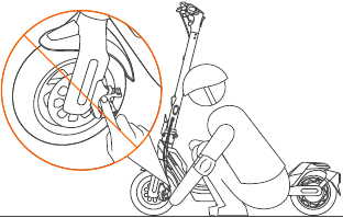 Segway - KickScooter - ADVERTENCIAS - Manipulación del freno de disco ADVERTENCIAS - Manipulación del freno de disco