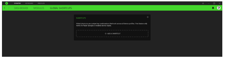 RAZER - BLACKWIDOW V3 MINI HYPERSPEED - Atajos globales Atajos globales