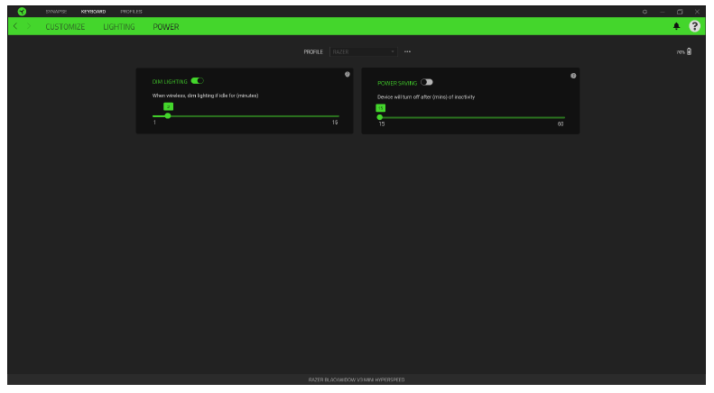RAZER - BLACKWIDOW V3 MINI HYPERSPEED - Alimentación Alimentación