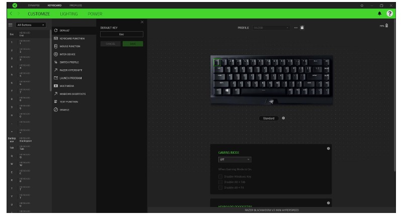 RAZER - BLACKWIDOW V3 MINI HYPERSPEED - Barra lateral - Parte 2 Barra lateral - Parte 2