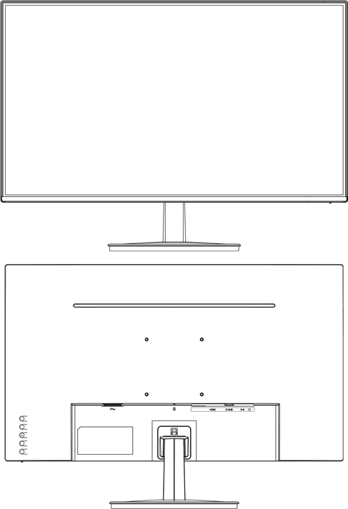ViewSonic - VA2759-smh - Vista frontal y posterior Vista frontal y posterior