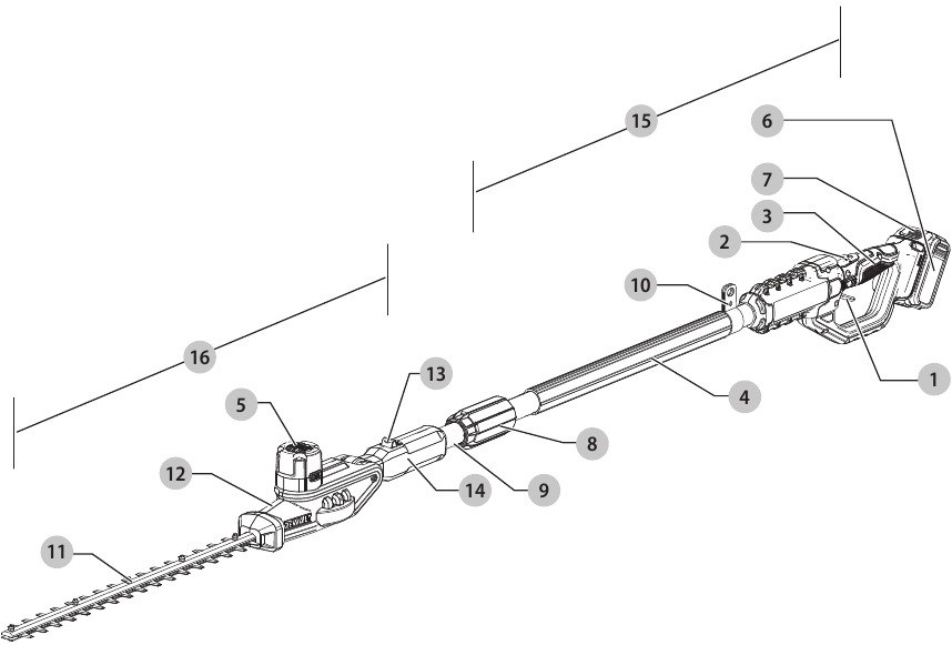 DeWalt - DCPH820 - Componentes Componentes