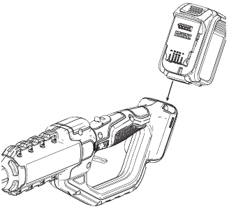 DeWalt - DCPH820 - Instalación y extracción de la batería Instalación y extracción de la batería