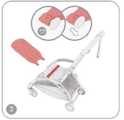 Stokke - YOYO - Instalación del respaldo - Paso 2 Instalación del respaldo - Paso 2