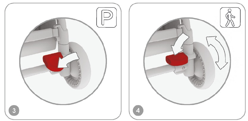Stokke - YOYO - Freno de estacionamiento - Paso 2 Freno de estacionamiento - Paso 2