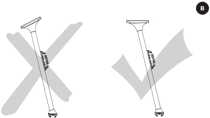 Thule - TracRac - Orientación correcta del soporte para el montaje vertical Orientación correcta del soporte para el montaje vertical