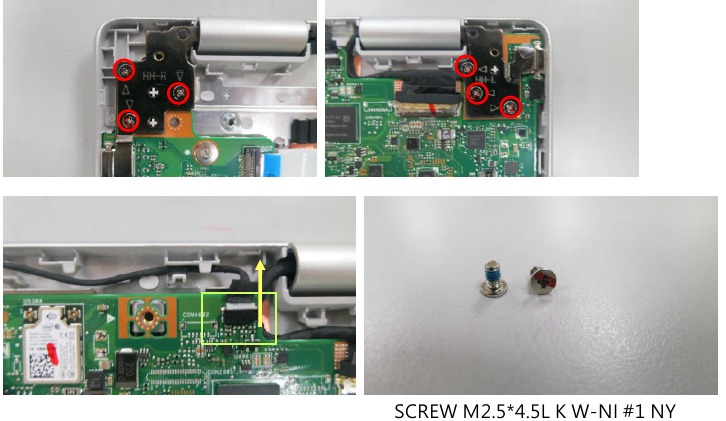Asus - C423NA - Quitar el módulo LCD - Paso 1 Quitar el módulo LCD - Paso 1