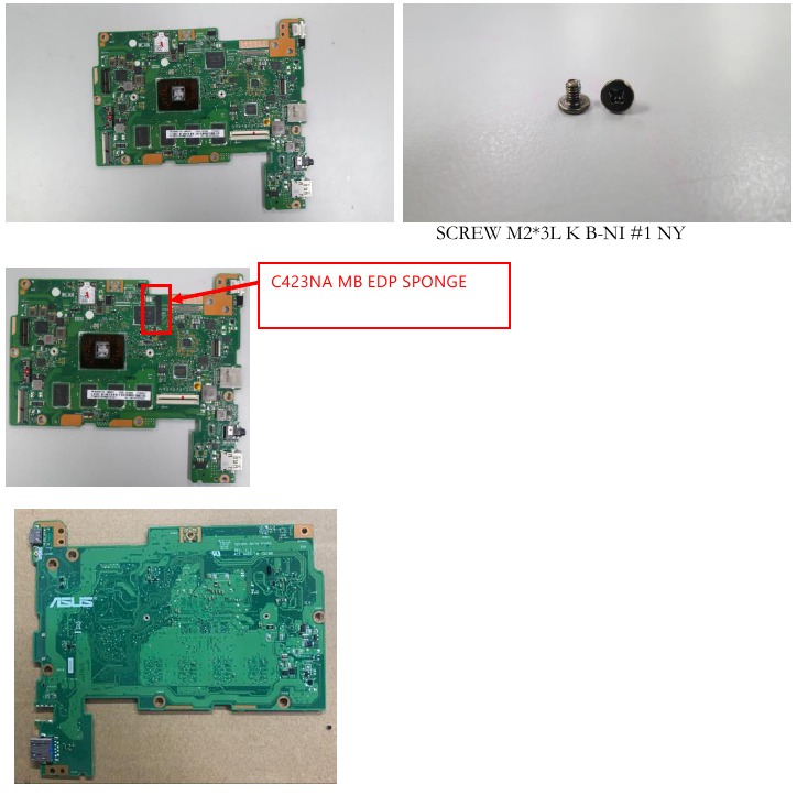 Asus - C423NA - Quitar el módulo de la placa base - Paso 3 Quitar el módulo de la placa base - Paso 3
