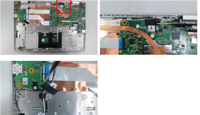 Asus - C423NA - Quitar el módulo WLAN - Paso 1 Quitar el módulo WLAN - Paso 1