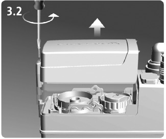 GRUNDFOS - Sololift2 C-3 - If Foreign body in tank - Step 2 Si hay un cuerpo extraño en el depósito - Paso 2