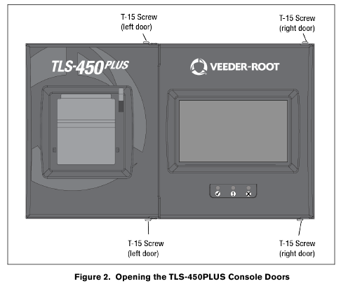 Veeder-Root - TLS-350 - Apertura de las puertas de la TLS-450PLUS Apertura de las puertas de la TLS-450PLUS